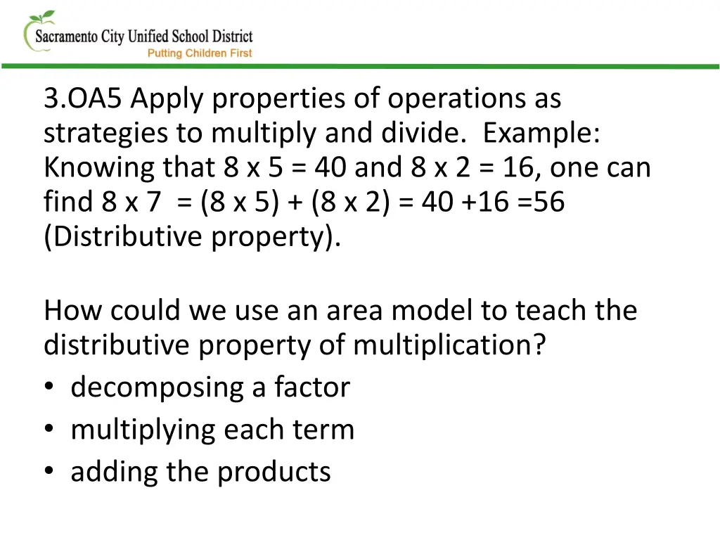 3 oa5 apply properties of operations