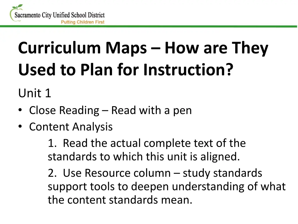 curriculum maps how are they used to plan 1