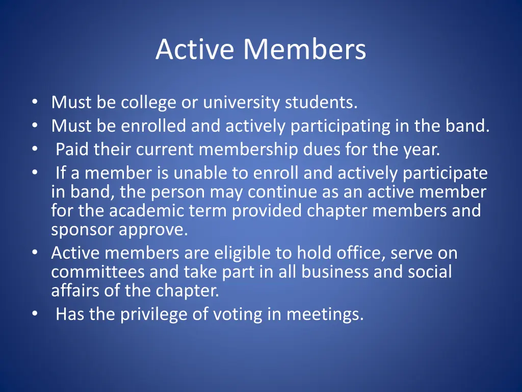 active members