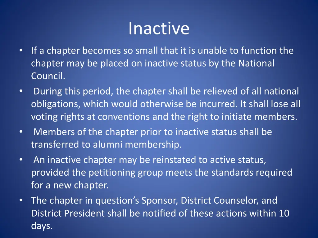 inactive
