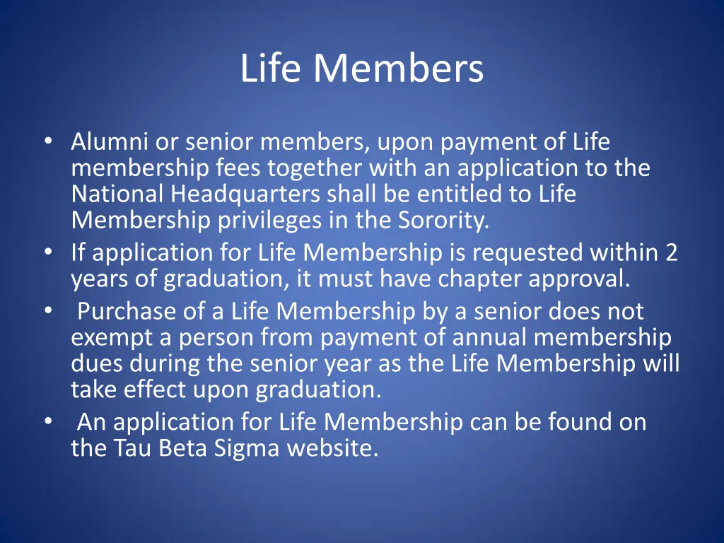 life members
