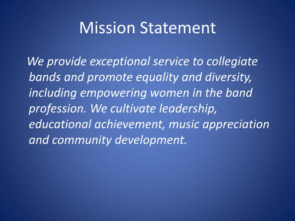 mission statement