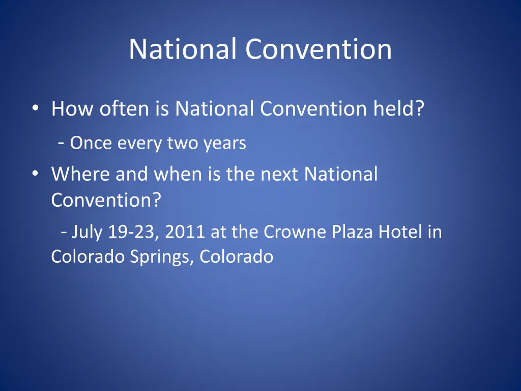 national convention