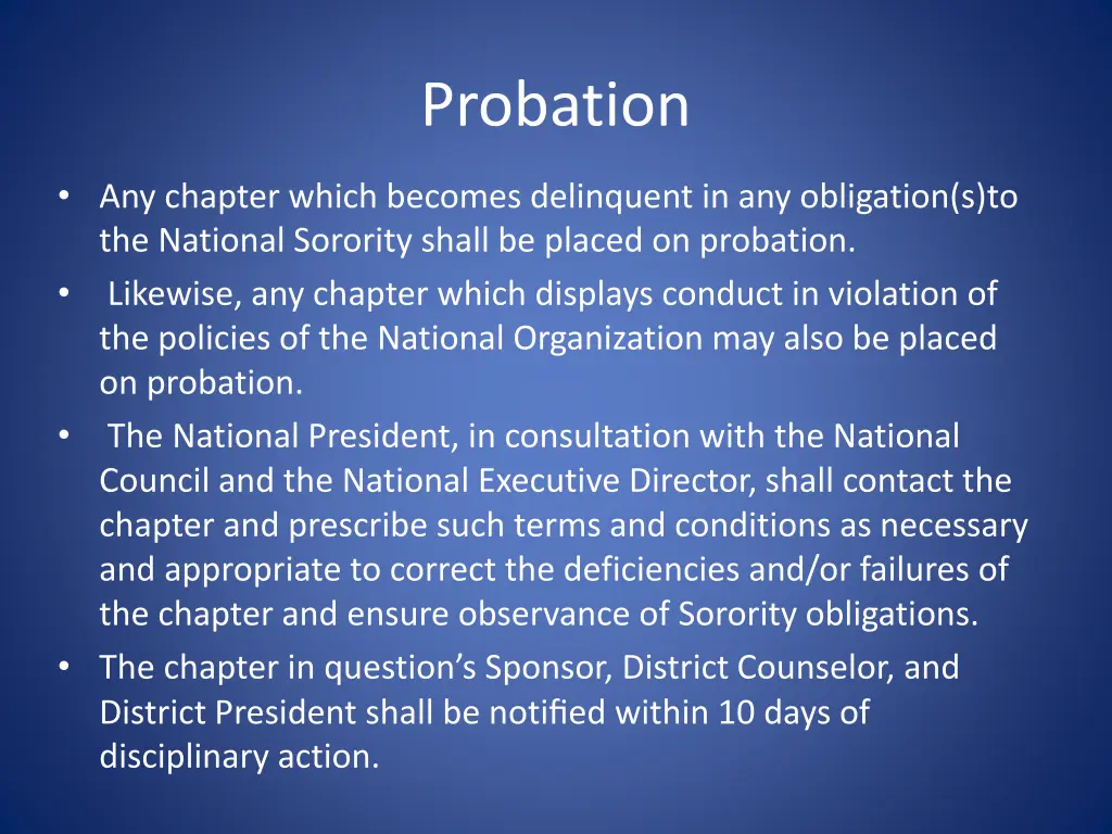 probation