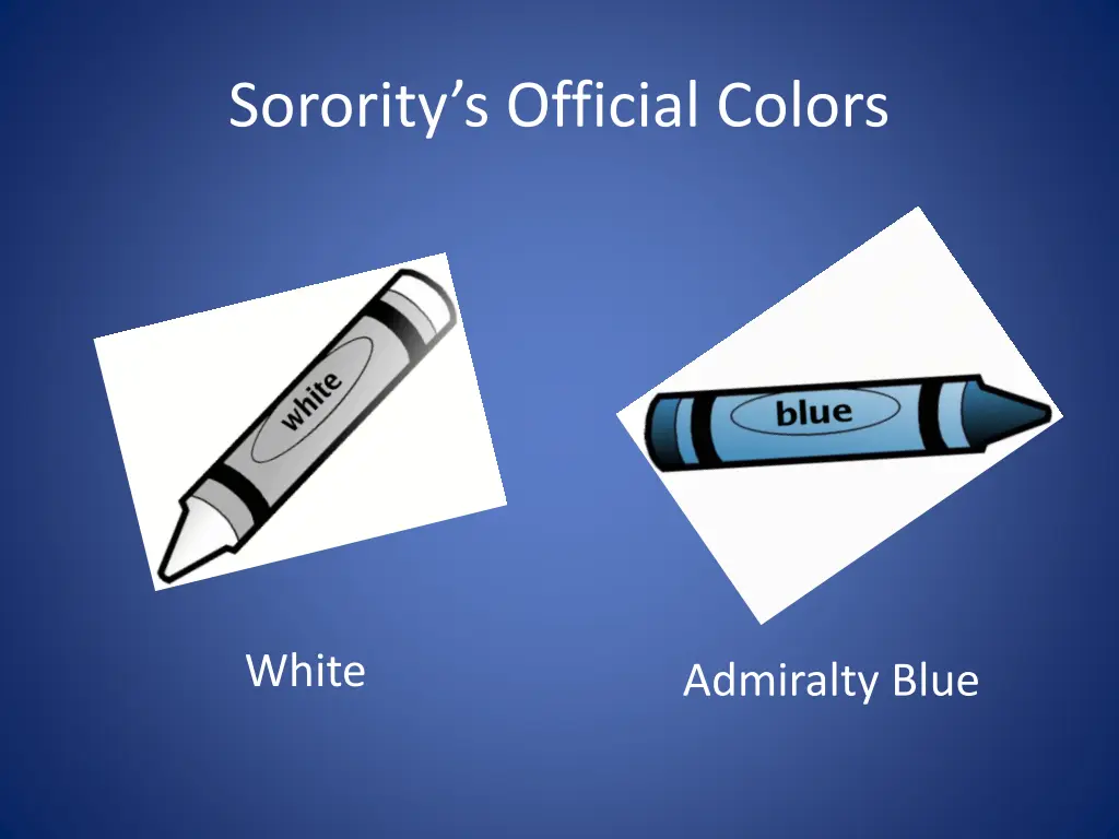 sorority s official colors