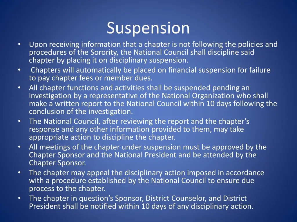 suspension