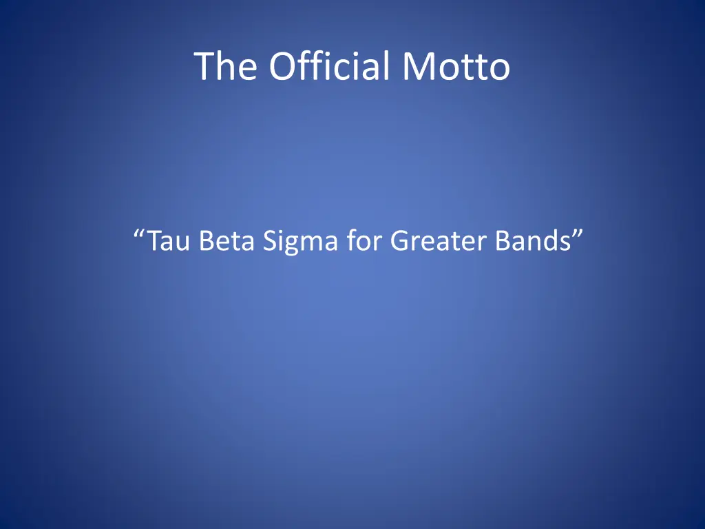 the official motto