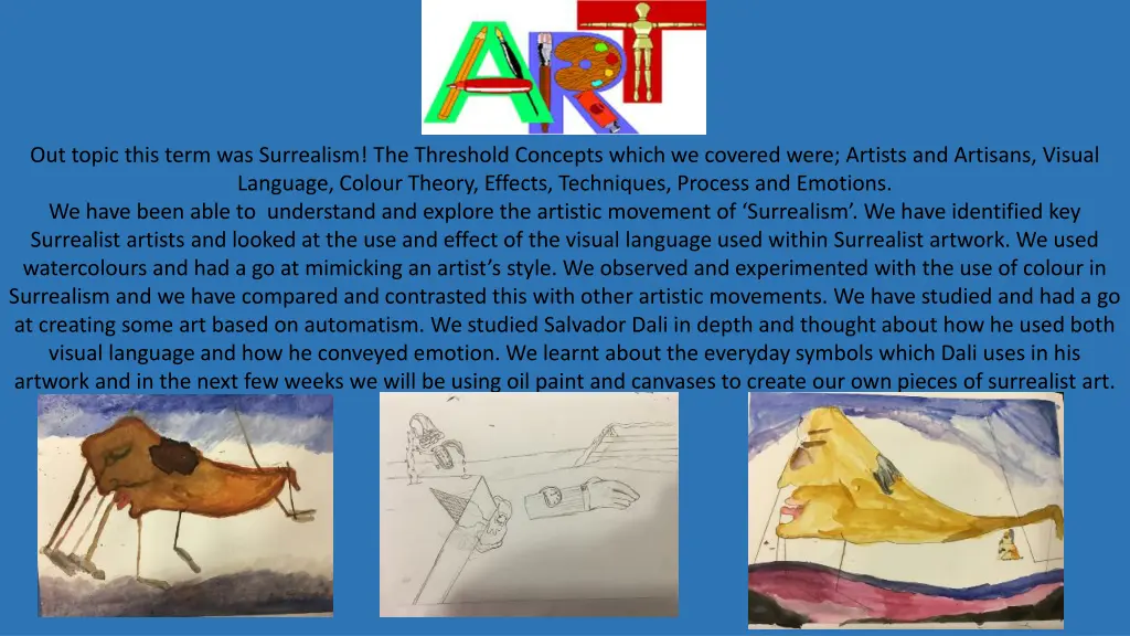 out topic this term was surrealism the threshold