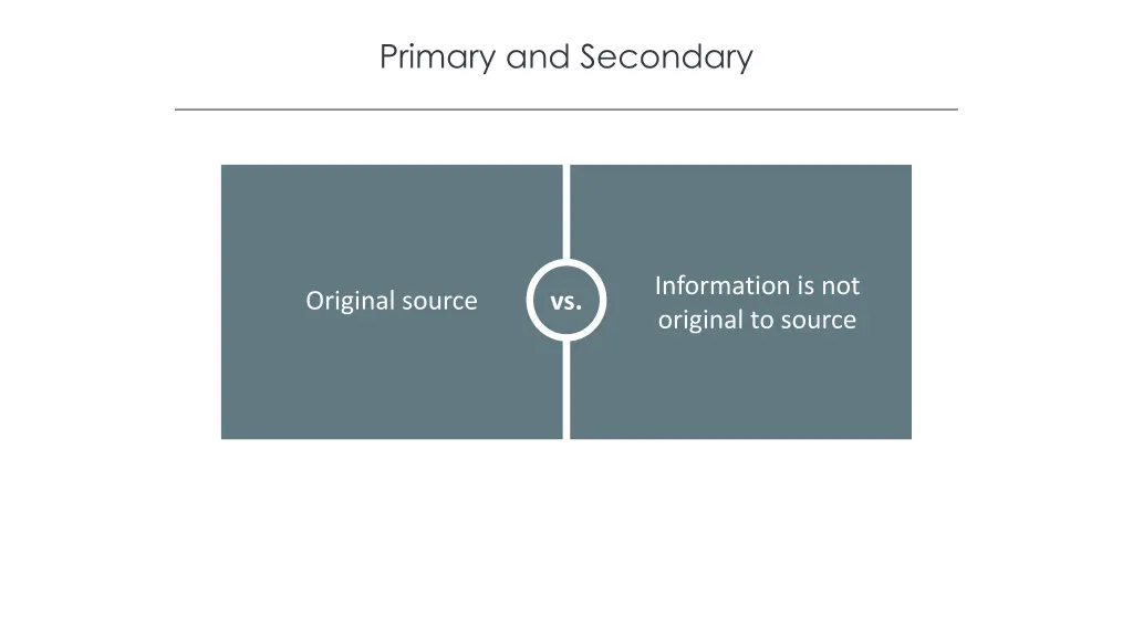 primary and secondary
