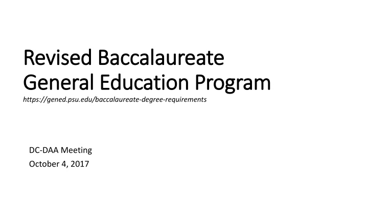 revised baccalaureate revised baccalaureate