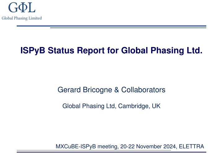 ispyb status report for global phasing ltd