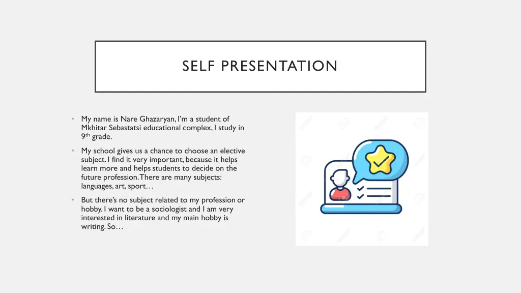 self presentation 1