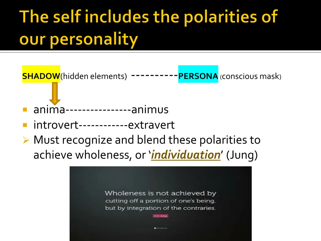 shadow hidden elements persona conscious mask