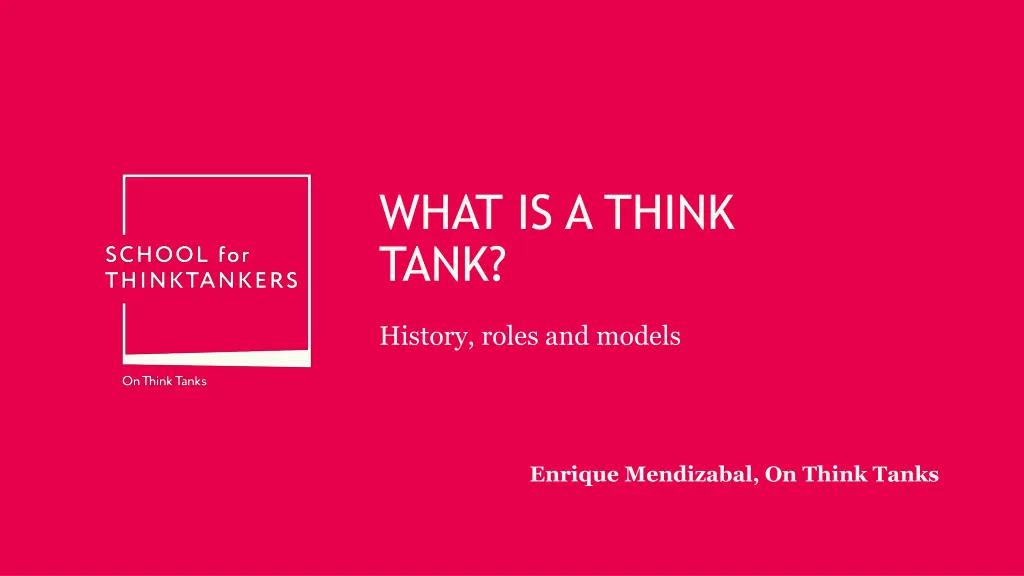 what is a think tank