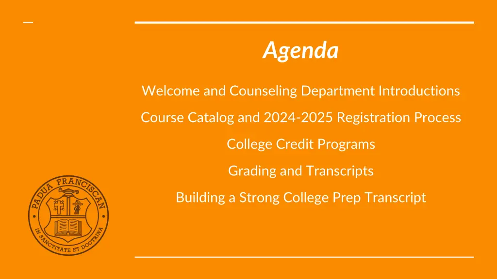 agenda