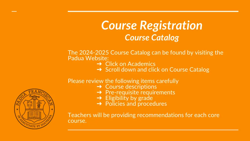 course registration course catalog