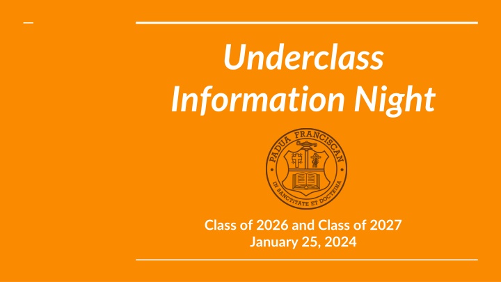 underclass information night