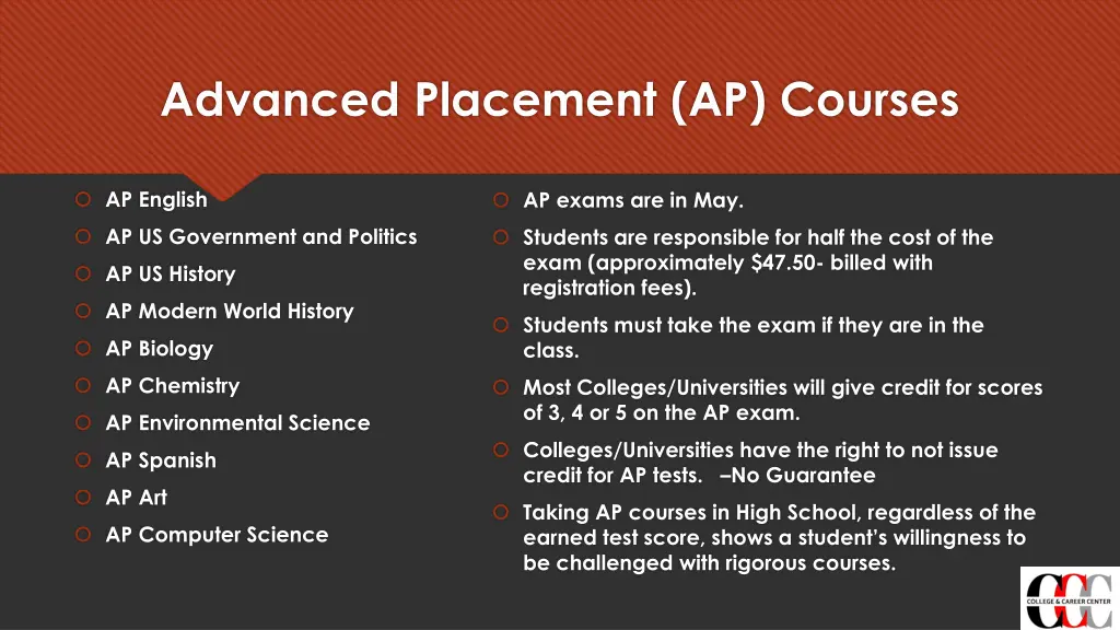 advanced placement ap courses