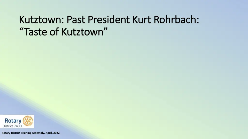 kutztown past president kurt rohrbach kutztown
