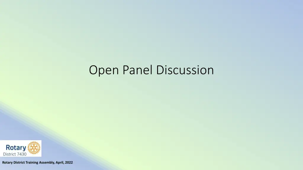open panel discussion