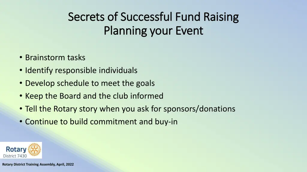 secrets of successful fund raising secrets 4