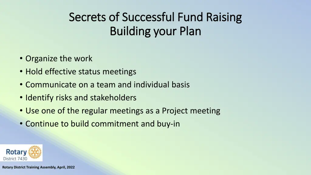 secrets of successful fund raising secrets 5
