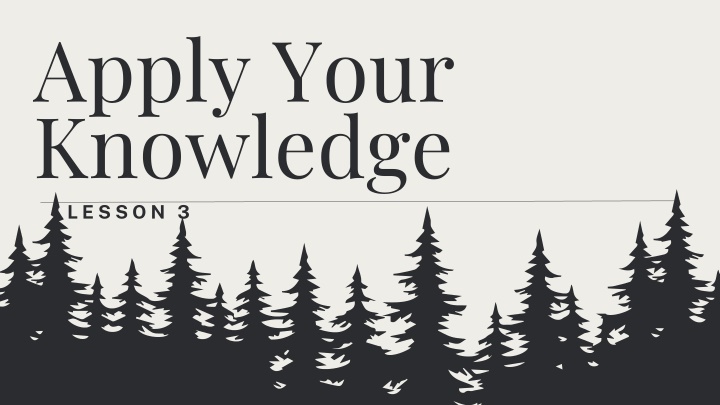 apply your knowledge