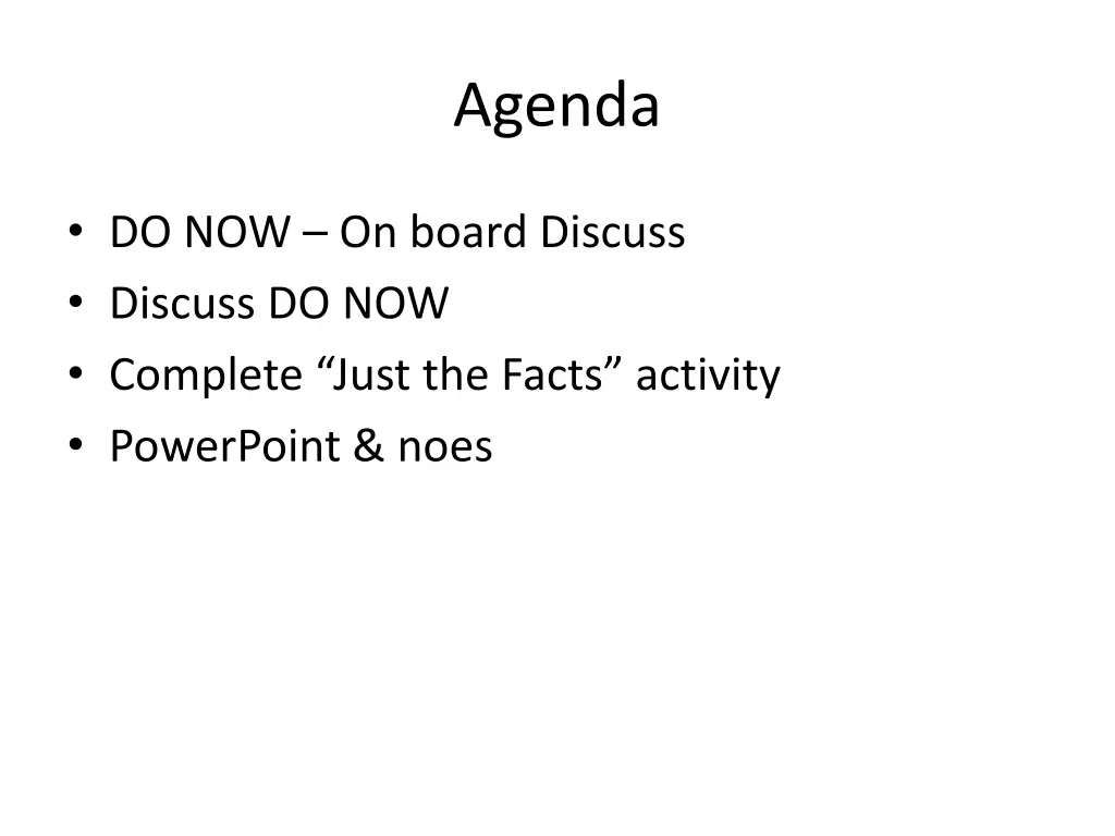 agenda
