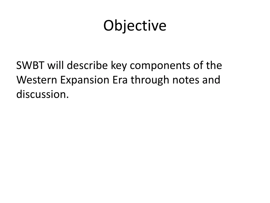 objective