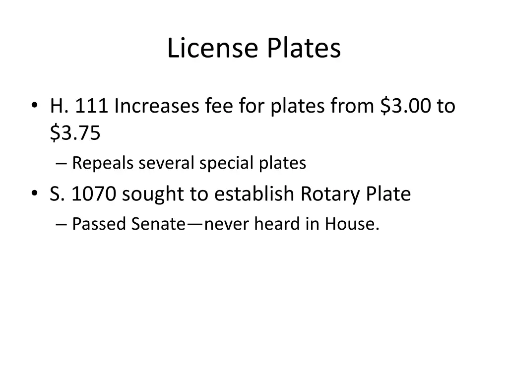 license plates