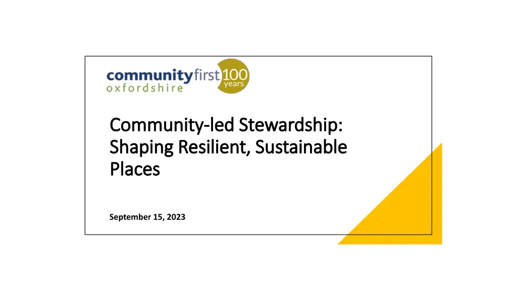 community community led stewardship