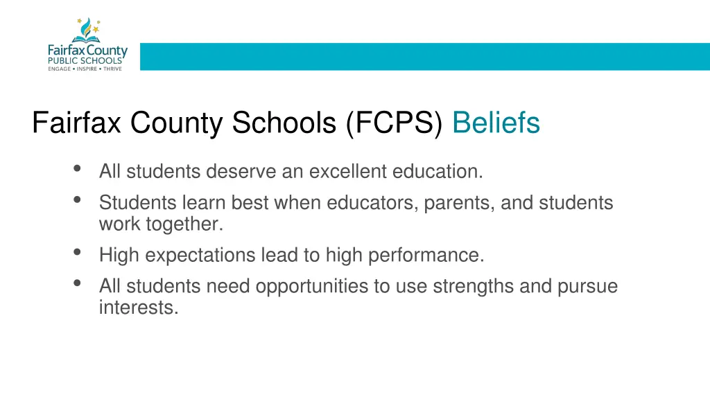 fairfax county schools fcps beliefs