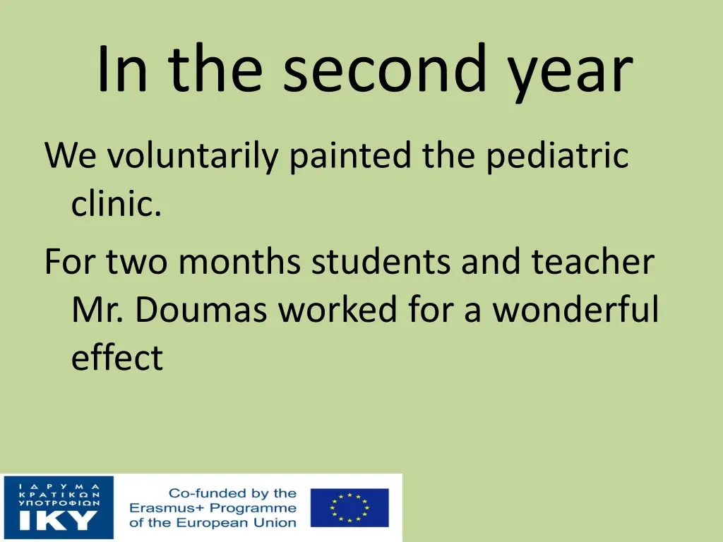 in the second year