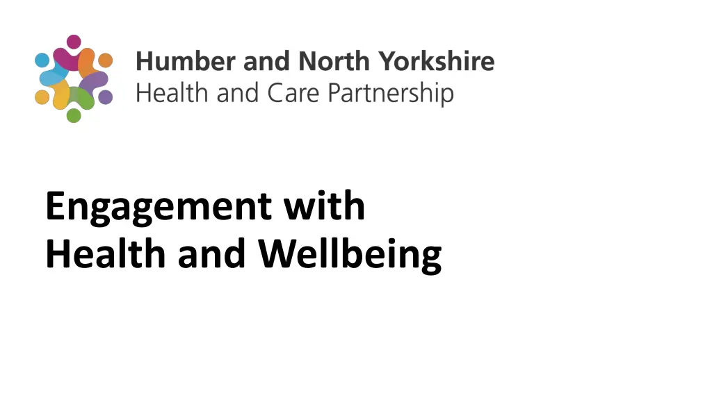 engagement with health and wellbeing