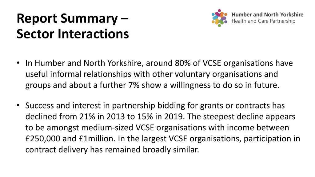 report summary sector interactions