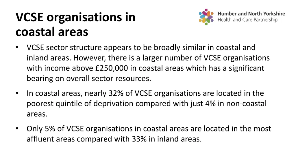 vcse organisations in coastal areas vcse sector