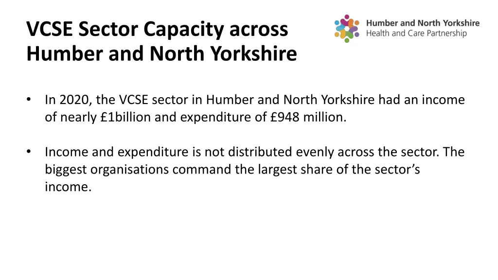 vcse sector capacity across humber and north