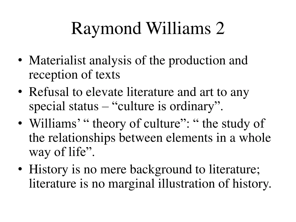 raymond williams 2