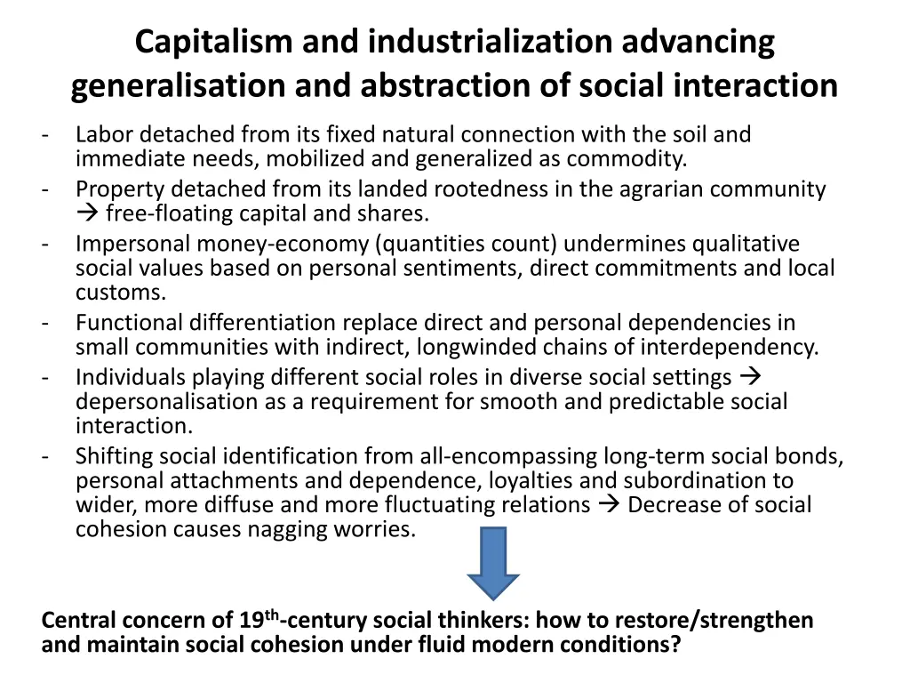 capitalism and industrialization advancing