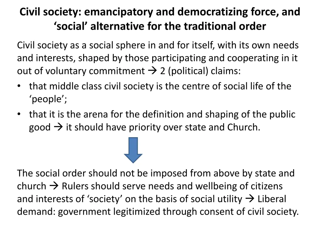 civil society emancipatory and democratizing