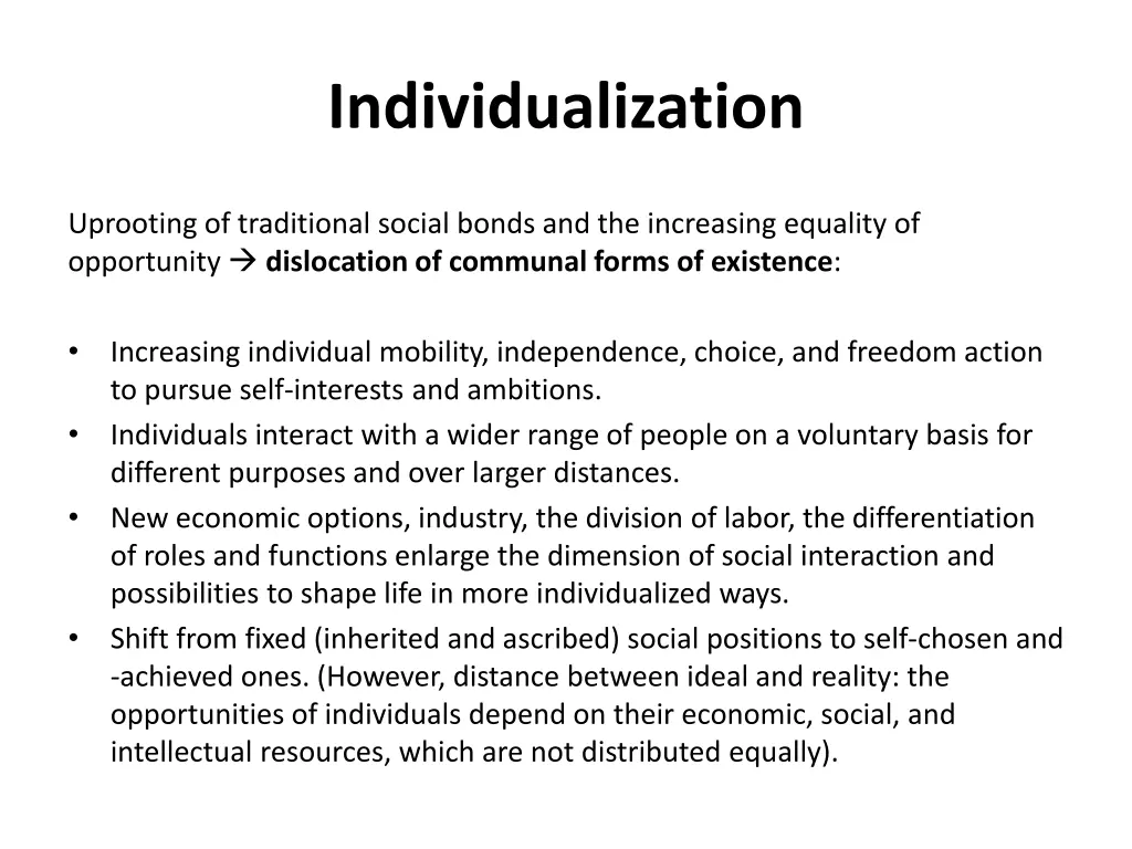 individualization