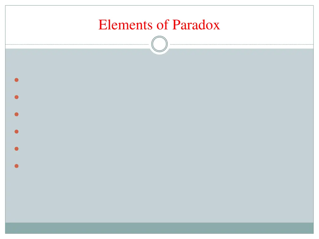 elements of paradox