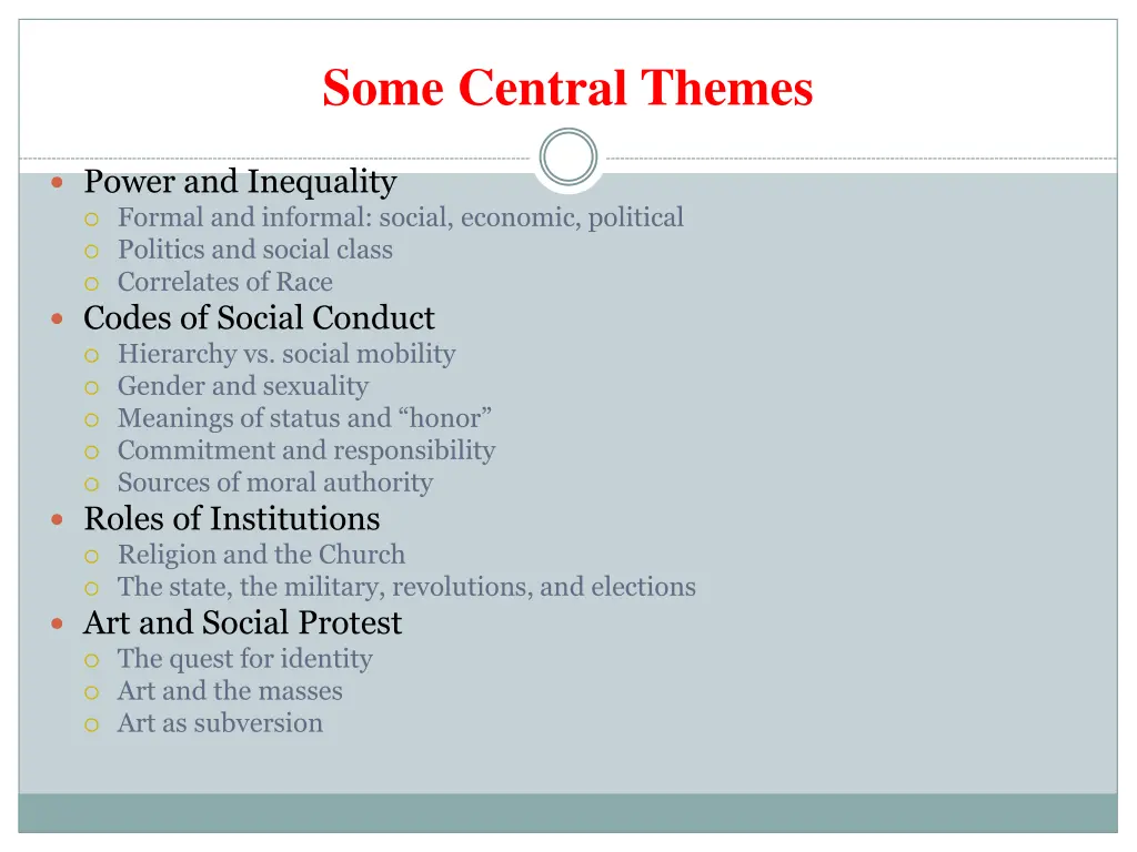 some central themes