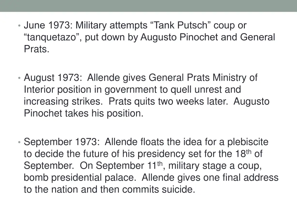 june 1973 military attempts tank putsch coup