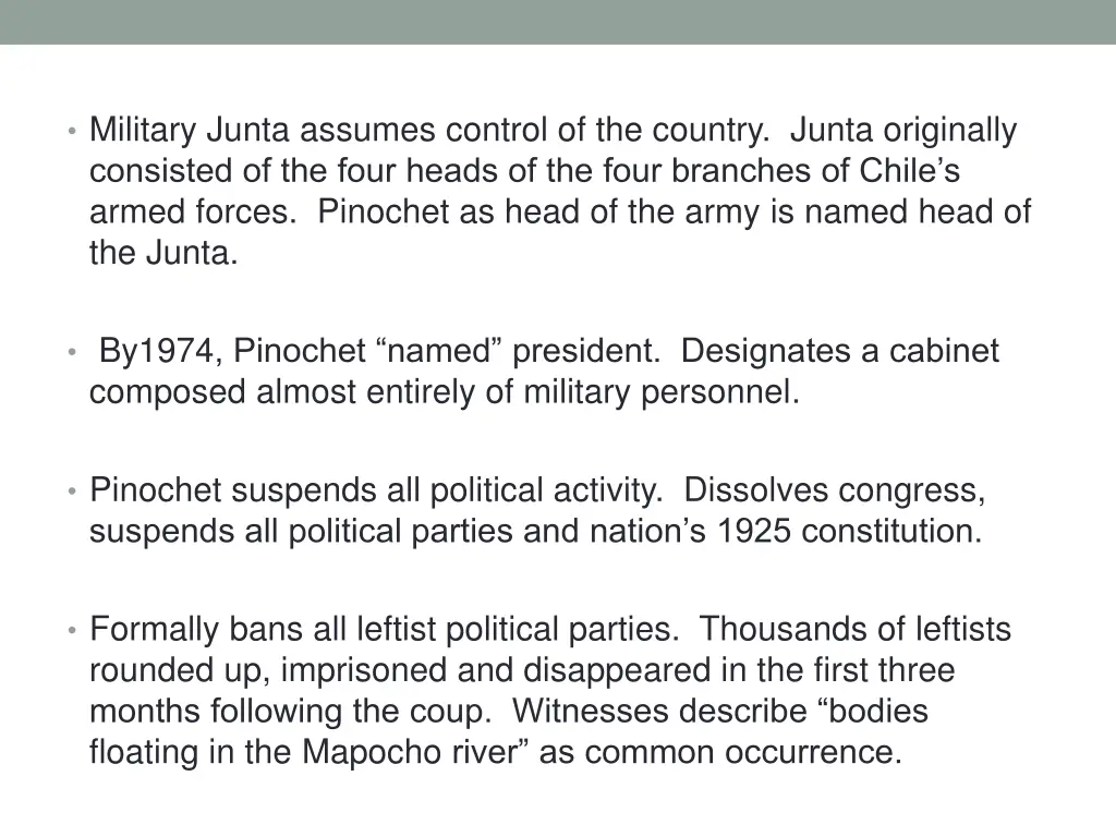 military junta assumes control of the country