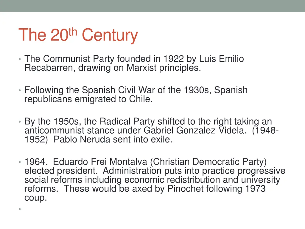 the 20 th century
