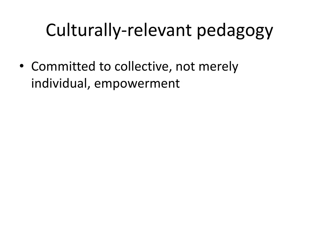culturally relevant pedagogy