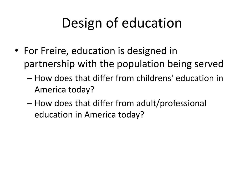 design of education