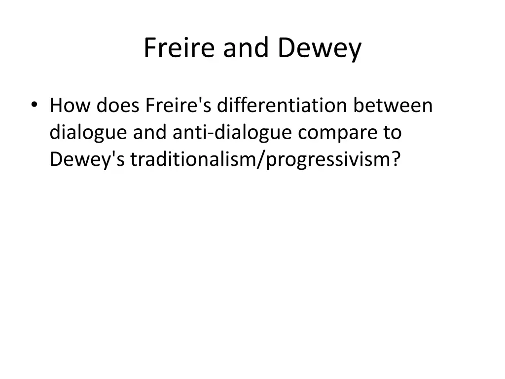 freire and dewey
