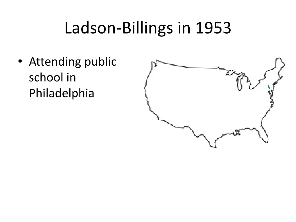 ladson billings in 1953